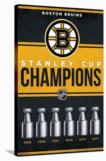 NHL Boston Bruins - Champions 23-Trends International-Stretched Canvas