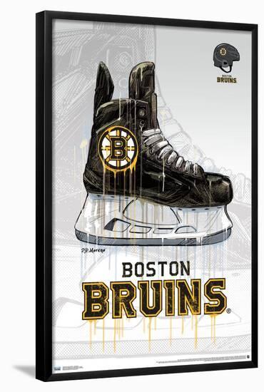 NHL Boston Bruins - Drip Skate 20-Trends International-Framed Poster