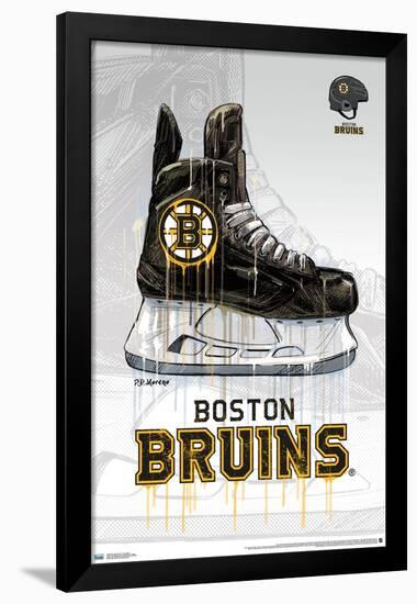 NHL Boston Bruins - Drip Skate 20-Trends International-Framed Poster