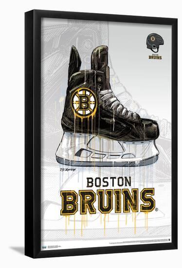 NHL Boston Bruins - Drip Skate 20-Trends International-Framed Poster
