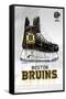 NHL Boston Bruins - Drip Skate 20-Trends International-Framed Stretched Canvas