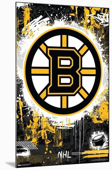 NHL Boston Bruins - Maximalist Logo 23-Trends International-Mounted Poster