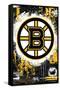 NHL Boston Bruins - Maximalist Logo 23-Trends International-Framed Stretched Canvas