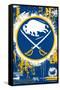 NHL Buffalo Sabres - Maximalist Logo 23-Trends International-Framed Stretched Canvas