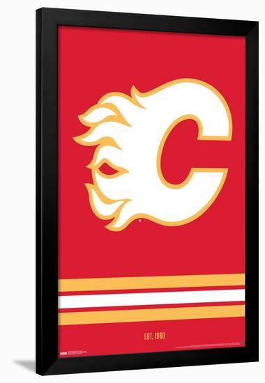 NHL Calgary Flames - Logo 21-Trends International-Framed Poster