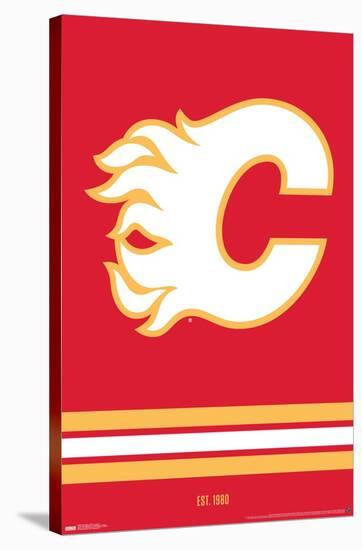 NHL Calgary Flames - Logo 21-Trends International-Stretched Canvas