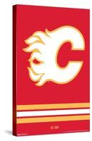 NHL Calgary Flames - Logo 21-Trends International-Stretched Canvas