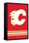 NHL Calgary Flames - Logo 21-Trends International-Framed Stretched Canvas