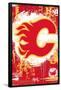 NHL Calgary Flames - Maximalist Logo 23-Trends International-Framed Poster