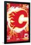 NHL Calgary Flames - Maximalist Logo 23-Trends International-Framed Poster