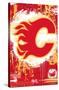 NHL Calgary Flames - Maximalist Logo 23-Trends International-Stretched Canvas