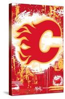 NHL Calgary Flames - Maximalist Logo 23-Trends International-Stretched Canvas