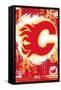 NHL Calgary Flames - Maximalist Logo 23-Trends International-Framed Stretched Canvas