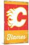 NHL Calgary Flames - Retro Logo 13-Trends International-Mounted Poster