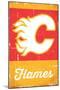 NHL Calgary Flames - Retro Logo 13-Trends International-Mounted Poster