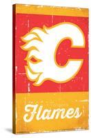 NHL Calgary Flames - Retro Logo 13-Trends International-Stretched Canvas