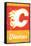 NHL Calgary Flames - Retro Logo 13-Trends International-Framed Stretched Canvas