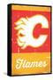 NHL Calgary Flames - Retro Logo 13-Trends International-Framed Stretched Canvas