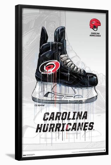 NHL Carolina Hurricanes - Drip Skate 21-Trends International-Framed Poster