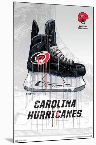 NHL Carolina Hurricanes - Drip Skate 21-Trends International-Mounted Poster