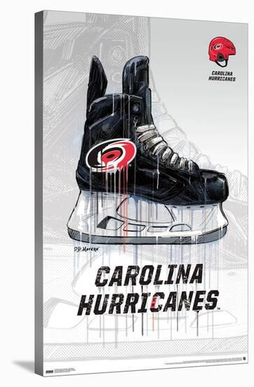 NHL Carolina Hurricanes - Drip Skate 21-Trends International-Stretched Canvas