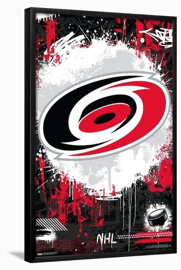 NHL Carolina Hurricanes - Maximalist Logo 23-Trends International-Framed Poster