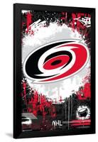 NHL Carolina Hurricanes - Maximalist Logo 23-Trends International-Framed Poster