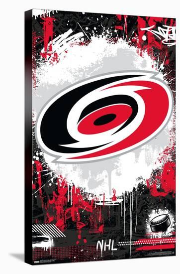 NHL Carolina Hurricanes - Maximalist Logo 23-Trends International-Stretched Canvas