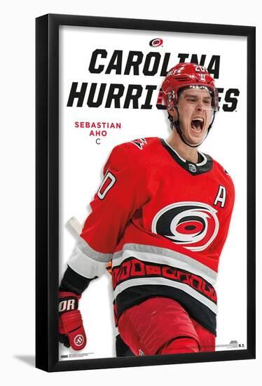 NHL Carolina Hurricanes - Sebastian Aho Feature Series 23-Trends International-Framed Poster