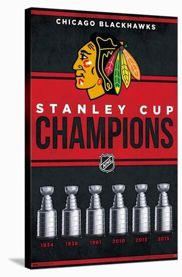 NHL Chicago Blackhawks - Champions 23-Trends International-Stretched Canvas