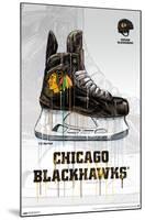 NHL Chicago Blackhawks - Drip Skate 21-Trends International-Mounted Poster