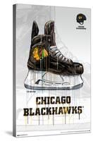 NHL Chicago Blackhawks - Drip Skate 21-Trends International-Stretched Canvas