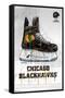 NHL Chicago Blackhawks - Drip Skate 21-Trends International-Framed Stretched Canvas