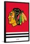 NHL Chicago Blackhawks - Logo 21-Trends International-Framed Poster