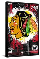 NHL Chicago Blackhawks - Maximalist Logo 23-Trends International-Framed Poster