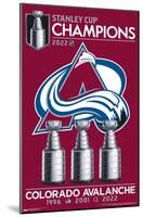 NHL Colorado Avalanche - 2022 Commemorative Stanley Cup Team Logo-Trends International-Mounted Poster