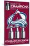 NHL Colorado Avalanche - 2022 Commemorative Stanley Cup Team Logo-Trends International-Mounted Poster