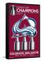 NHL Colorado Avalanche - 2022 Commemorative Stanley Cup Team Logo-Trends International-Framed Stretched Canvas