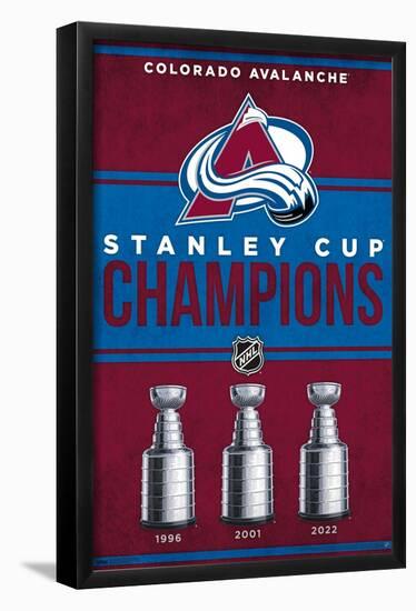 NHL Colorado Avalanche - Champions 23-Trends International-Framed Poster