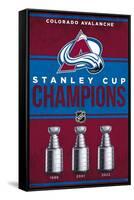 NHL Colorado Avalanche - Champions 23-Trends International-Framed Stretched Canvas