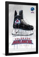 NHL Colorado Avalanche - Drip Skate 21-Trends International-Framed Poster