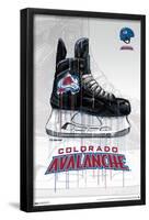 NHL Colorado Avalanche - Drip Skate 21-Trends International-Framed Poster