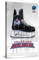 NHL Colorado Avalanche - Drip Skate 21-Trends International-Stretched Canvas