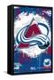 NHL Colorado Avalanche - Maximalist Logo 23-Trends International-Framed Stretched Canvas