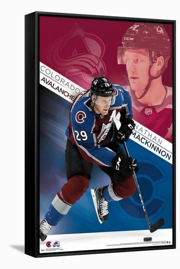NHL Colorado Avalanche - Nathan Mackinnon-Trends International-Framed Stretched Canvas