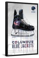 NHL Columbus Blue Jackets - Drip Skate 21-Trends International-Framed Poster