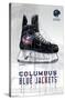 NHL Columbus Blue Jackets - Drip Skate 21-Trends International-Stretched Canvas