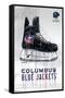 NHL Columbus Blue Jackets - Drip Skate 21-Trends International-Framed Stretched Canvas