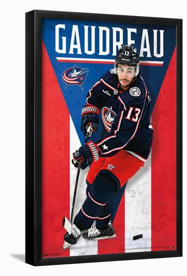 NHL Columbus Blue Jackets - Johnny Gaudreau 23-Trends International-Framed Poster