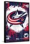 NHL Columbus Blue Jackets - Maximalist Logo 23-Trends International-Framed Poster